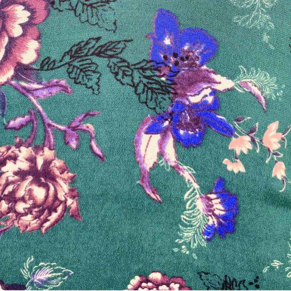 Free People Green Floral Criss Cross Swing Dress/Tunic - Picture 2 of 5